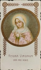 1916 REGINA DELLE VERGINI MARIA SS.MA ANTICO SANTINO CON PREGHIERA 