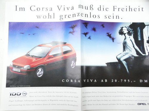 Opel corsa viva prospekt - opel, 4/98