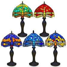 Lampada da tavolo Tiffany antica artigianale comodino lampade scrivania vetro colorato