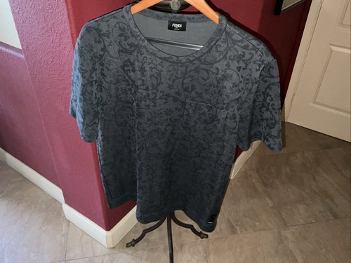 Fendi black gray - fendi, paisley/