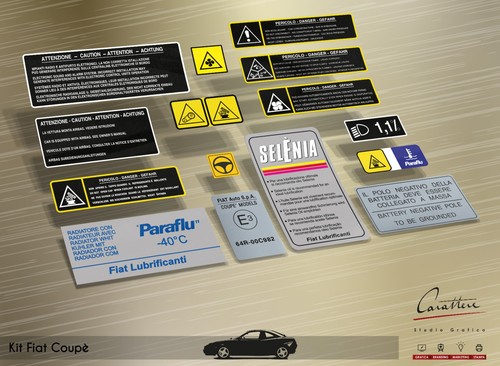 Kit adesivi fiat coupe - kit,