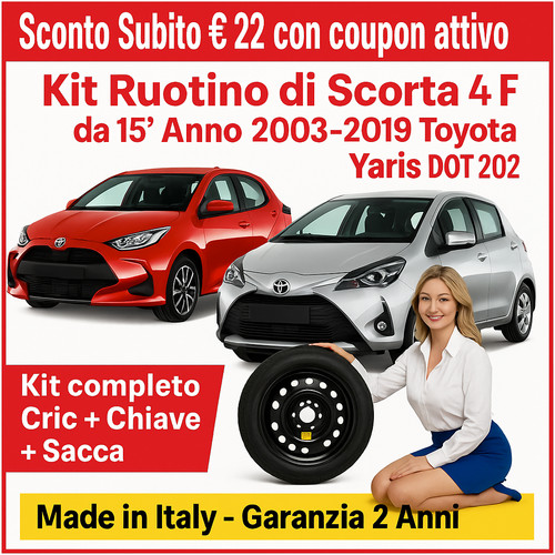 Kit ruotino toyota - kit, yaris