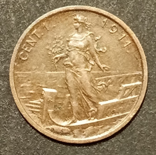 Centesimo lire prora - prora, 1911
