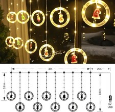 Tenda Luminosa Decorazione Natale 250 Led Luci Natalizie Addobbi Multicolore dfh
