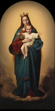 Dipinto olio maria con - , il