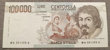 100000 LIRE CARAVAGGIO 1°