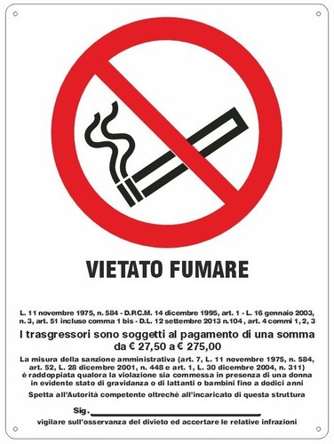 Cartello segnaletico vietato