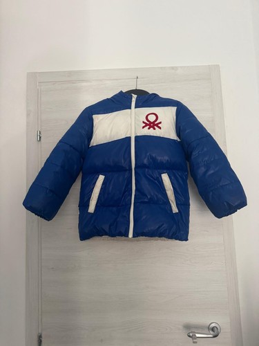 Giubbotto benetton blu - giubbotto, blu/bianco