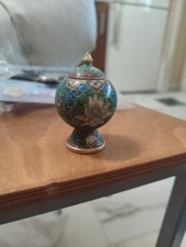 Cloisonne cinese scatolina vaso antico orientale porcellana ceramica o altro