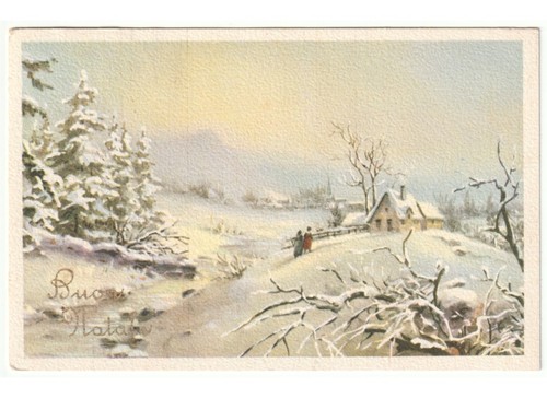 1954 cartolina auguri buon - 1954,