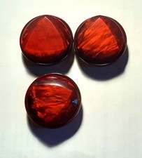 3 grandi bottoni da cappotto vintage non usati plastica