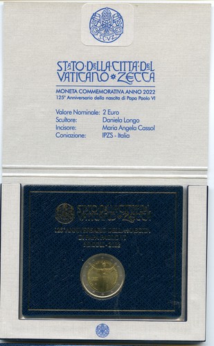 Euro vaticano 2022 fdc - euro,