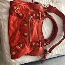 Vintage Balenciaga Red Giant City handbag