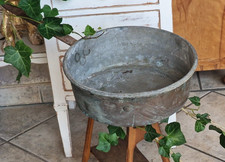 antica pentola in rame padella