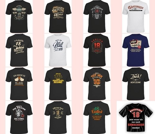 Shirt uomo compleanno - uomo, 18°
