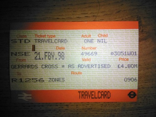 Chiltern railways ticket six - ticket,