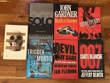 7 James Bond Novels Assorted