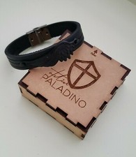Bracciale vera pelle nero - pelle,