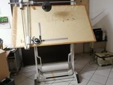 Tavolo da disegno professionale Bieffe a molle 170 x 100 con tecnigrafo. 