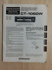 PIONEER / CT-1060W STEREO DOUBLE CASSETTE DECK / DOPPIA PIASTRA CASSETTE STEREO