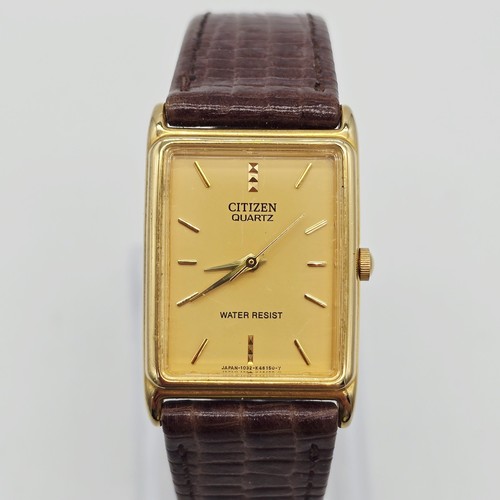 Vintage citizen gold tone tank - vintage,