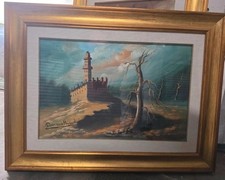 MUSSOLINI ROMANO olio su tela