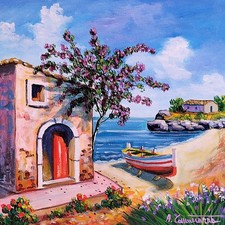 Quadri dipinti di paesaggi e