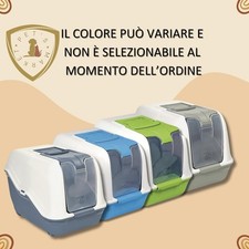 NETTA Lettiera Toilette per Gatti CHIUSA con Filtro ai Carboni Paletta 59x39x40h