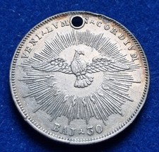 SCUDO (FORATO) STATO PONTIFICIO BAIOCCHI 30 BAJ SEDE VACANTE 1830 ZECCA BOLOGNA