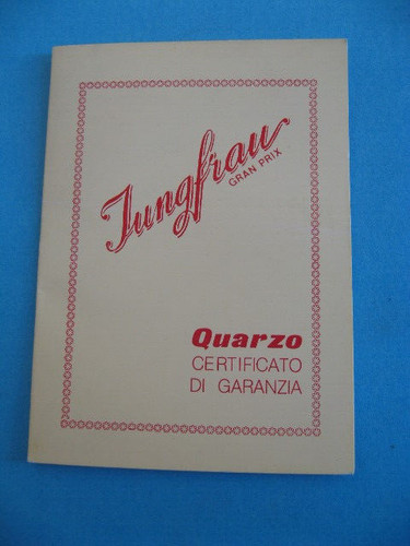 Jungfrau certificato - certificato, di