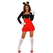 COSTUME MINNIE TOPOLINA CARNEVALE VESTITO ADULTA TG UNICA  M-L DONNA ABITO