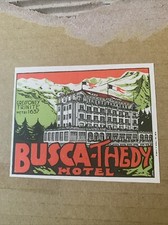 GRESSONEY AOSTA - Grand Hotel Busca Thedy - LABEL ETICHETTA anni 10-20