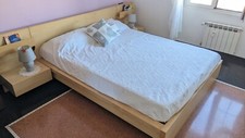 MALM struttura letto, basso + Doga Sultan Lødingen 160x200 cm + 2 x Comodini