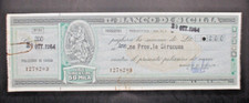 1964 - BANCO DI SICILIA POLIZZINO DI CASSA L . 200 precursore miniassegni