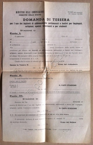 Italia anni ferrovie - '40,