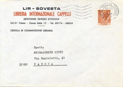 Italia 1968 busta cedola - 1968,