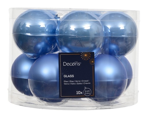 Palline natale vetro 6cm - di,