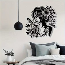 Corona floreale donna metallo