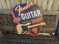 Insegna Fender Guitar Shop