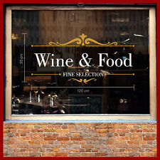 adesivi enoteca vetrine vetrofanie vino wine food a1108c