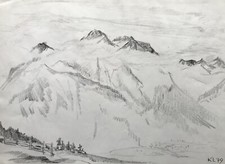 Disegno Carboncino Paesaggio