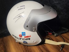 Casco Peltor pilota auto rally ESAPEKKA LAPPI inchiostro firmato ottobre 2024 con comm