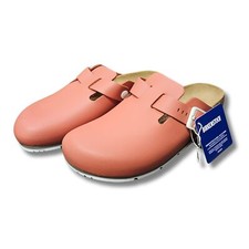 Pantofole da donna Birkenstock Boston zoccoli rossi in pelle taglia 39 stretta