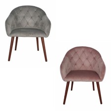 Poltrona In Velluto DARV Con Gambe In Legno