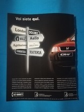 CLIPPING DI GIORNALE PUBBLICITA' HONDA CR-V AUTO DA COLLEZIONE - (96)