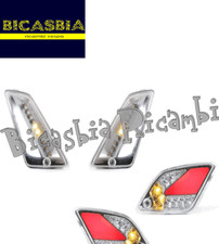 13232 - KIT FRECCE A LED SEQUENZIALI BIANCHE VESPA 125 250 300 GTS 2014 - 2018