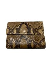 portafoglio donna in pelle di pitone color roccia vintage 