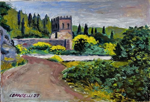Paesaggio toscano olio - “paesaggio, toscano”