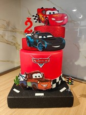 Torta Scenografica CARS Compleanno - Saetta McQueen Cricchetto Storm - Festa 