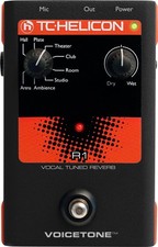 TC Helicon VOICETONE R1 Stompbox a pulsante singolo per riverbero vocale